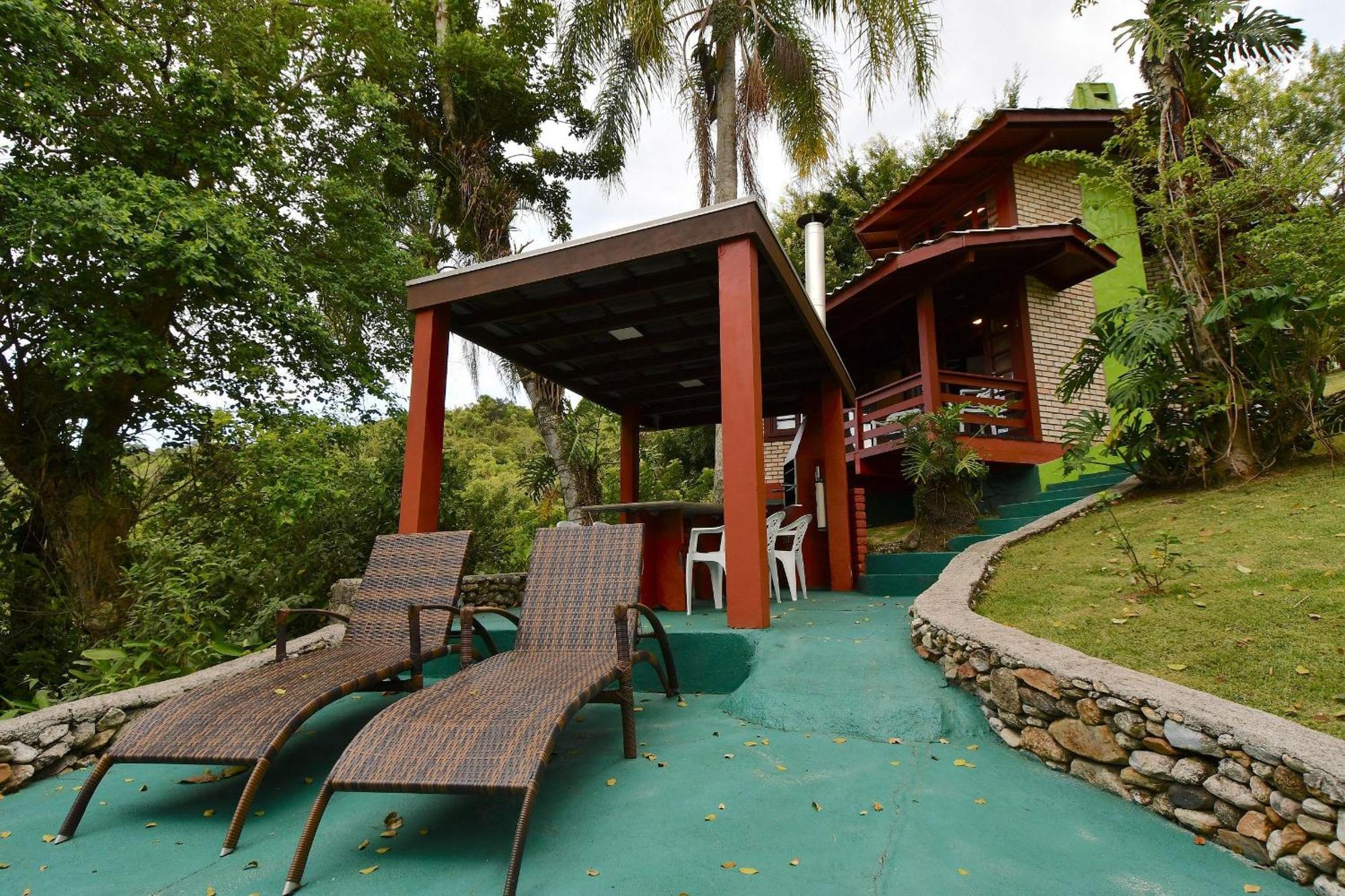 Jardim Praia do Estaleiro - Bangalô Casa das Palmeiras Porto Belo Exterior foto
