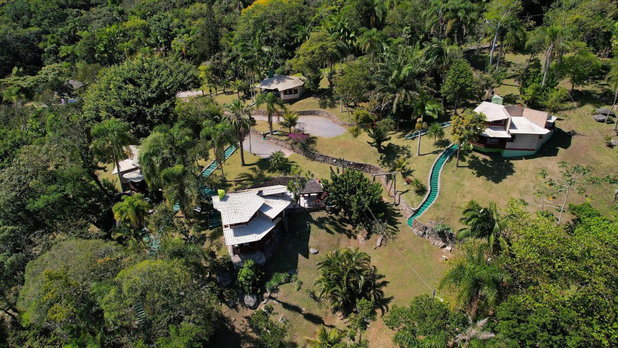 Jardim Praia do Estaleiro - Bangalô Casa das Palmeiras Porto Belo Exterior foto